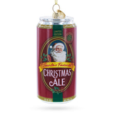 Load image into Gallery viewer, Santa’s Christmas Ale Beer Can Glass Christmas Ornament