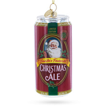 Load image into Gallery viewer, Santa’s Christmas Ale Beer Can Glass Christmas Ornament