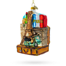 Load image into Gallery viewer, Paris Eiffel Tower Travel Keepsake Glass Christmas Ornament