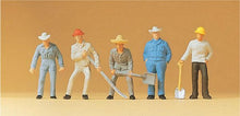 Load image into Gallery viewer, Preiser 14017 HO Scale Railroad Personnel -- Track Workers pkg(6)