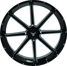 Load image into Gallery viewer, QuadBoss, QuadBoss Slicer 24X7 Off-Road Wheels - 24 Inch Aluminum All-Terrain Rims with Limited Edition QuadBoss Bull Logo Center Caps
