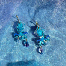 Load image into Gallery viewer, Deep Sea Squid Acrylic Earrings