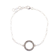 Load image into Gallery viewer, Delicate Stones Line Sterling Silver Bracelet