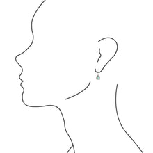 Load image into Gallery viewer, Delicately Detailed Blue Turquoise and Sterling Silver Earrings
