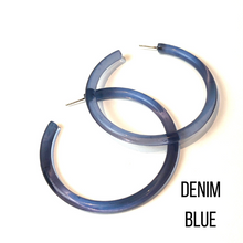 Load image into Gallery viewer, Bangle Lucite Hoop Earrings - 3 Inch