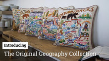 Load image into Gallery viewer, Detroit Hand-Embroidered Pillow by Cat Studio