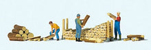 Load image into Gallery viewer, Preiser 10707 HO Scale Stacking Firewood -- 3 People &amp; Accessories