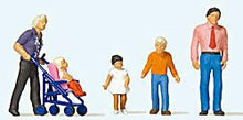 Load image into Gallery viewer, Preiser 10721 HO Scale Family Outing -- pkg(5)