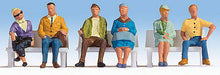 Load image into Gallery viewer, Noch 36532 N Scale Seated People -- Set #2 pkg(6)