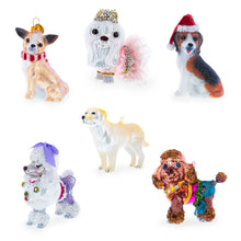 Load image into Gallery viewer, Mariachi Chihuahua Guitarist Glass Christmas Ornament