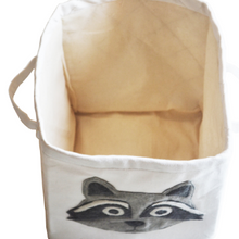 Load image into Gallery viewer, Fabric Bin With Raccoon