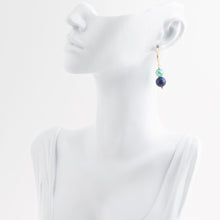 Load image into Gallery viewer, Dreamy Blue Lapis Green Golden Drop Earrings