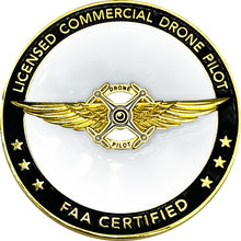 Load image into Gallery viewer, EL12-017 UAS FAA Commercial Drone Pilot Wings Operator Vest Challenge Coin