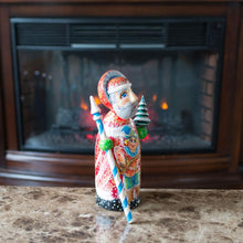 Load image into Gallery viewer, Hand Carved Solid Wood Santa Did Moroz Nesting Dolls 9.5 Inches