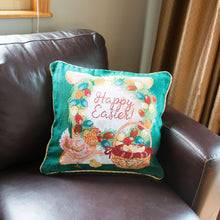 Load image into Gallery viewer, Set of 2 Happy Easter &amp; Easter Eggs Throw Pillow Covers