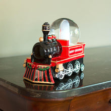 Load image into Gallery viewer, Train with Picture Frame Musical Christmas Water Snow Globe
