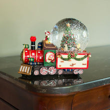 Load image into Gallery viewer, Children Riding Train Musical Water Snow Globe