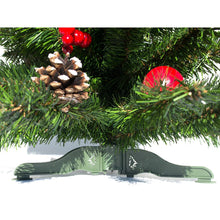 Load image into Gallery viewer, Ukrainian Tabletop Christmas Tree w. Straw Bows, Apples &amp; Pine Cones 27.5 Inches