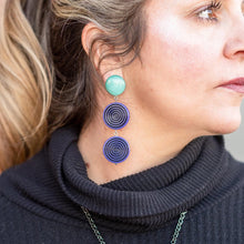 Load image into Gallery viewer, Lilac &amp; Grey TurnTable Statement Earrings