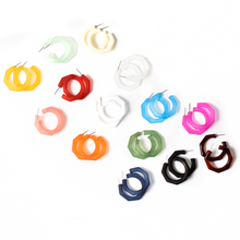 Load image into Gallery viewer, Kay Octagon Hoop Earrings