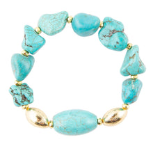 Load image into Gallery viewer, Durango Chunky Turquoise Stretch Bracelet