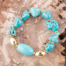 Load image into Gallery viewer, Durango Chunky Turquoise Stretch Bracelet