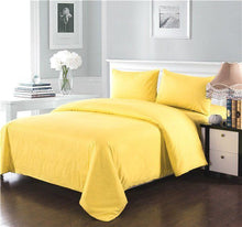 Load image into Gallery viewer, Tache 100% Cotton Solid Banana Yellow Duvet Cover Set (2-3PDUV-YB)
