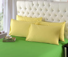 Load image into Gallery viewer, Tache 100% Cotton Solid Banana Yellow Duvet Cover Set (2-3PDUV-YB)