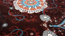 Load image into Gallery viewer, Tache Burgundy Palace Paisley Medallion Duvet Cover Twin (2810)