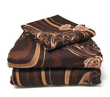 Load image into Gallery viewer, Tache Melted Gold Brown Floral Duvet Cover Twin (2815)