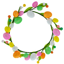 Load image into Gallery viewer, Glistening Easter Egg Wreath 12 Inches Tall