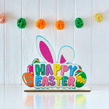 Load image into Gallery viewer, Happy Easter Wooden Standalone Tabletop Cutout Decor