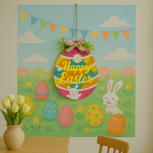 Load image into Gallery viewer, Illuminated LED Wooden Easter Egg Hanging Decor