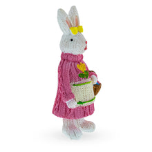 Load image into Gallery viewer, Bunny Cradling a Basket of Easter Delights Figurine