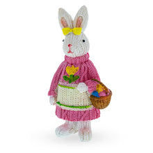 Load image into Gallery viewer, Bunny Cradling a Basket of Easter Delights Figurine
