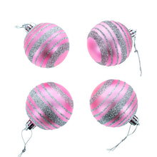 Load image into Gallery viewer, Set of 40 Pink Mini Ball Plastic Christmas Ornaments