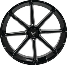 Load image into Gallery viewer, QuadBoss, QuadBoss Slicer 24X7 Off-Road Wheel with Limited Edition Bull Logo Center Caps