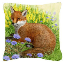 Load image into Gallery viewer, Fox in Flowers by Sarah Adams Canvas Decorative Pillow ASAD0788PW1414