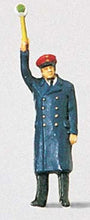 Load image into Gallery viewer, Preiser 28002 HO Scale Individual Figure Platform Dispatcher w/Signal Paddle