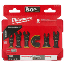 Load image into Gallery viewer, Milwaukee 49-10-9113 Milwaukee® OPEN-LOK™ 9PC MULTI-TOOL BLADE KIT