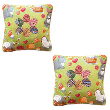 Load image into Gallery viewer, Set of 2 Easter Eggs with Bunny, Chicks and Willow Tree Throw Pillow Covers
