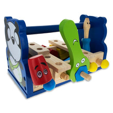 Load image into Gallery viewer, 21 Pieces Construction Building Tools in Wooden Toolbox