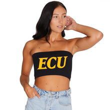 Load image into Gallery viewer, ECU Pirates Black Bandeau Top