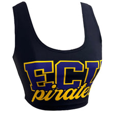 Load image into Gallery viewer, ECU Pirates Black Crop Tank Top