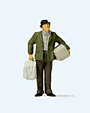 Load image into Gallery viewer, Preiser 28160 HO Scale Man Walking w/Bird Cage