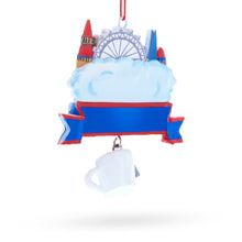 Load image into Gallery viewer, London City Skyline with Tea Cup Resin Christmas Ornament