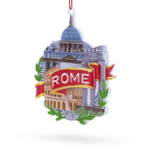 Load image into Gallery viewer, Rome Colosseum and St. Peter's Basilica, Italy Resin Christmas Ornament