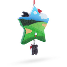 Load image into Gallery viewer, Hole in One Golf Bag with Flag and Shoes Resin Christmas Ornament