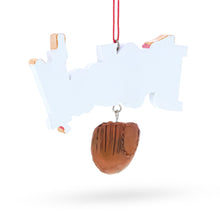 Load image into Gallery viewer, Baseball Glove and Bat Resin Christmas Ornament