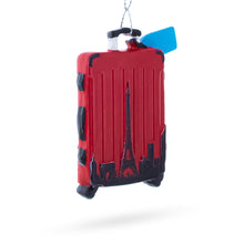 Load image into Gallery viewer, Paris Suitcase Travel Theme Resin Christmas Ornament